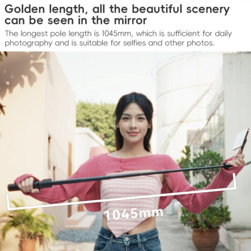 Yesido SF19 Trépied magnétique pour téléphone portable Bluetooth Télécommande Selfie Stick (Noir) SY501A1260-011