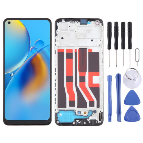 Pour OPPO F19 OLED LCD écran numériseur assemblage complet avec cadre SH9707405-07
