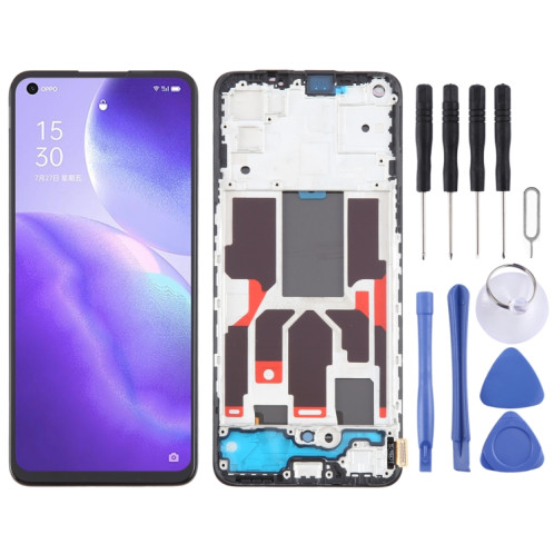 Pour OPPO Find X3 Lite OLED LCD écran numériseur assemblage complet avec cadre SH97261463-07