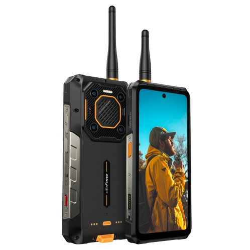  Téléphone robuste Ulefone Armor 26 Ultra version talkie-walkie, 12 Go + 512 Go, 6,78 pouces Android 13 MediaTek Dimensity 8020 Octa Core, réseau : 5G, NFC (noir) SU101A798-020