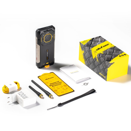  Téléphone robuste Ulefone Armor 26 Ultra version talkie-walkie, 12 Go + 512 Go, 6,78 pouces Android 13 MediaTek Dimensity 8020 Octa Core, réseau : 5G, NFC (noir) SU101A798-020