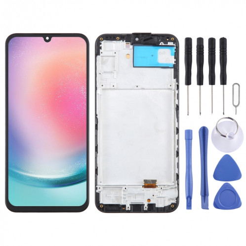 Pour Samsung Galaxy A24 SM-A245F 6.43 pouces OLED écran LCD pour numériseur assemblage complet avec cadre SH86031006-08