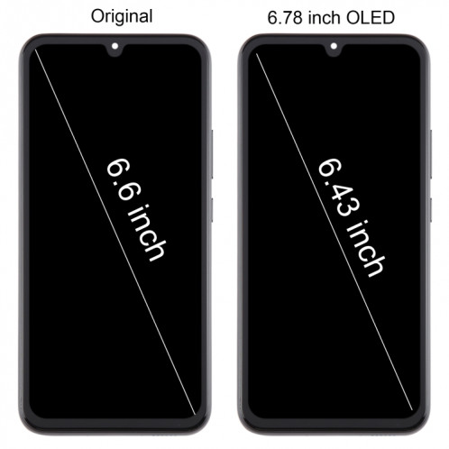 Pour Samsung Galaxy A34 SM-A346B 6.43 pouces OLED écran LCD pour numériseur assemblage complet avec cadre SH8605323-08