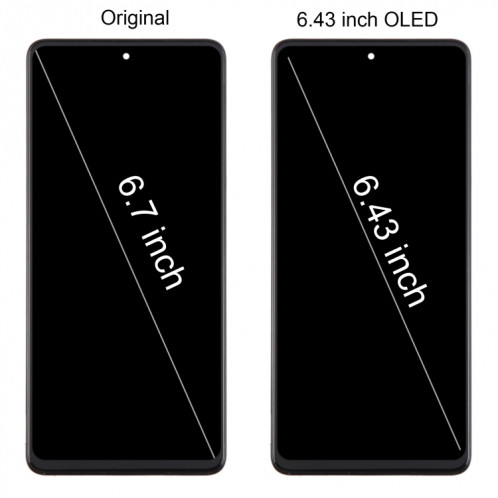 Pour Samsung Galaxy M53 SM-M536B 6.43 pouces OLED écran LCD pour numériseur assemblage complet avec cadre SH86061468-08