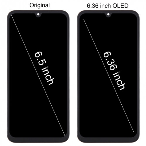 Pour Samsung Galaxy A15 4G SM-A155F 6.36 pouces OLED écran LCD pour numériseur assemblage complet avec cadre SH860851-08