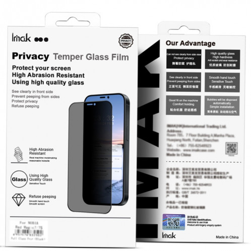 Pour Motorola Edge 50 Pro imak 3D incurvé HD Film de protection en verre trempé Anti-espion plein écran SI0301875-09
