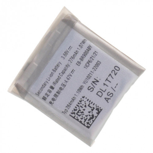 Batterie de remplacement pour Samsung Watch 5, 40mm, SM-R900, EB-BR900ABY, 276mAh SH6603415-02