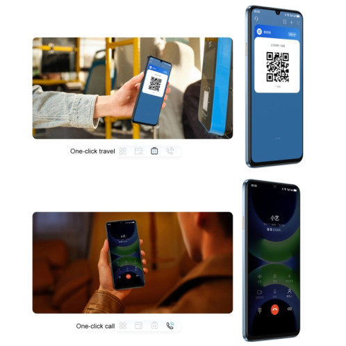 HUAWEI Enjoy 70S, 8 Go + 256 Go, identification par empreinte digitale latérale, 6,75 pouces HarmonyOS 4.2 Octa Core 2,4 GHz, réseau: 4G, ne prend pas en charge Google Play (bleu) SH902A939-012