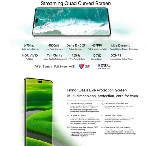 Honor 200 Pro, 12 Go + 512 Go, identification par empreinte digitale à l'écran, 6,78 pouces MagicOS 8.0 Snapdragon 8s Gen 3 Octa Core, réseau : 5G, NFC, OTG (rose) SH202B1635-016