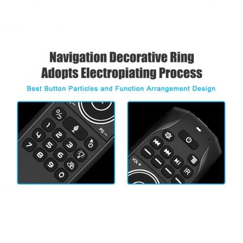 G7V Pro 2.4GHz Fly Air Mouse LED Rétroéclairage Clavier Sans Fil Télécommande avec Gyroscope pour Android TV Box / PC, Support Intelligent Voice SH65841270-012