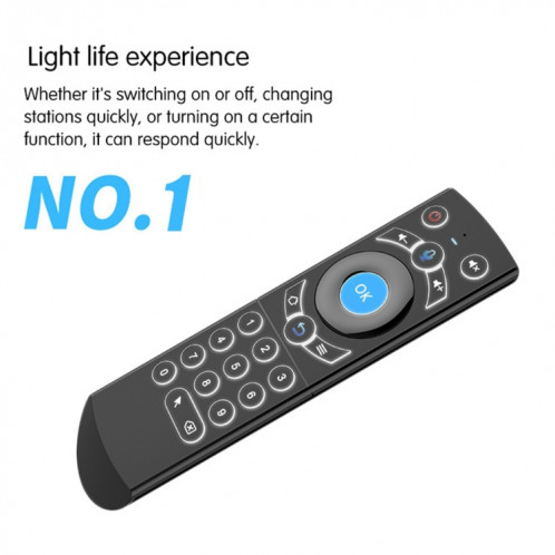 G21 2,4 GHz Air Air Mouse LED Backlight Clavier sans fil Contrôle avec gyroscope pour Android TV Box / PC, Soutenez la voix intelligente (orange) SH701E1102-07