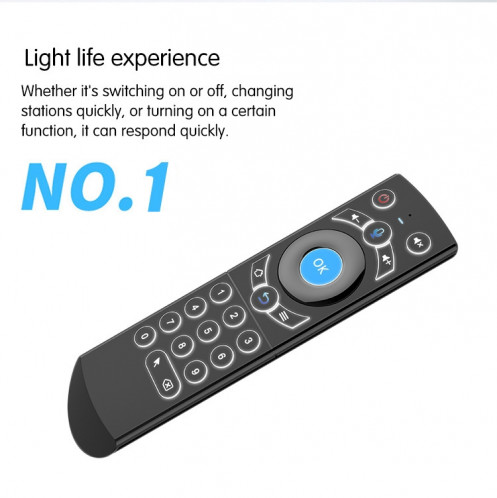 G21 2.4GHz Fly Air Mouse LED rétro-éclairage clavier sans fil télécommande avec gyroscope pour Android TV Box / PC, prise en charge de la voix intelligente SH65871062-09