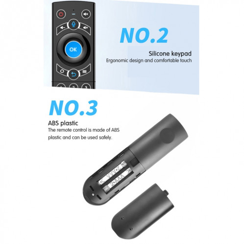 G21 2.4GHz Fly Air Mouse LED rétro-éclairage clavier sans fil télécommande avec gyroscope pour Android TV Box / PC, prise en charge de la voix intelligente SH65871062-09