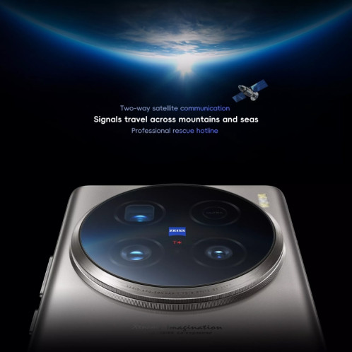 vivo X100 Ultra, 12 Go + 256 Go, identification faciale/identification par empreinte digitale, 6,78 pouces Android 14 OriginOS 4 Snapdragon 8 Gen 3 Octa Core, OTG, NFC, réseau : 5G, prise en charge Google Play (Titane) SV801C1403-013