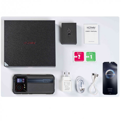  HOTWAV Cyber ​​15, 12 Go + 256 Go, téléphone robuste IP68/IP69K, 10800 mAh, 6,6 pouces Android 13 MediaTek MT6789 Helio G99 Octa Core, réseau : 4G, NFC, OTG (Knight Black) SH401B1179-016