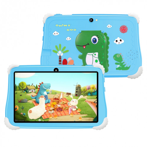 Tablette PC pour enfants WiFi C75 Dinosaur 7 pouces, 2 Go + 16 Go, processeur Android 7.1 MT6735 Octa Core (bleu) SH501B700-016