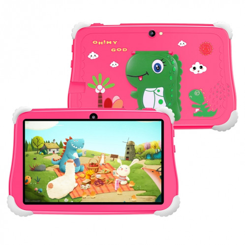 Tablette PC pour enfants C75 Dinosaur 7 pouces WiFi, 2 Go + 16 Go, Android 7.1 MT6735 Octa Core CPU (Rose) SH501C1566-016
