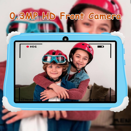 Tablette PC pour enfants WiFi C75 Dinosaur 7 pouces, 2 Go + 16 Go, processeur Android 7.1 MT6735 Octa Core (bleu) SH501B700-016