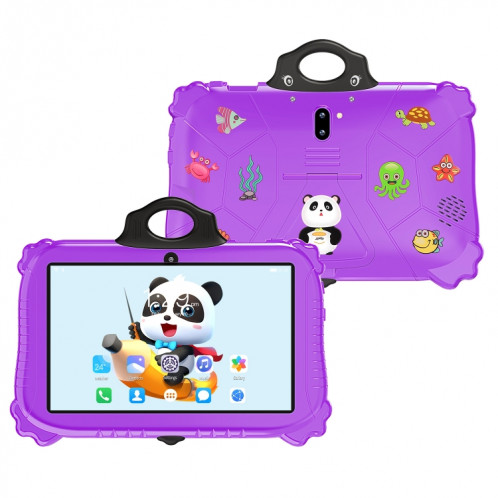 Tablette PC pour enfants WiFi C79 Panda 7 pouces, 2 Go + 16 Go, processeur Android 7.1 MT6735 Octa Core (violet) SH601A1090-017