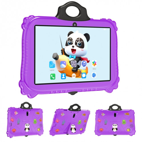 Tablette PC pour enfants WiFi C79 Panda 7 pouces, 2 Go + 16 Go, processeur Android 7.1 MT6735 Octa Core (violet) SH601A1090-017