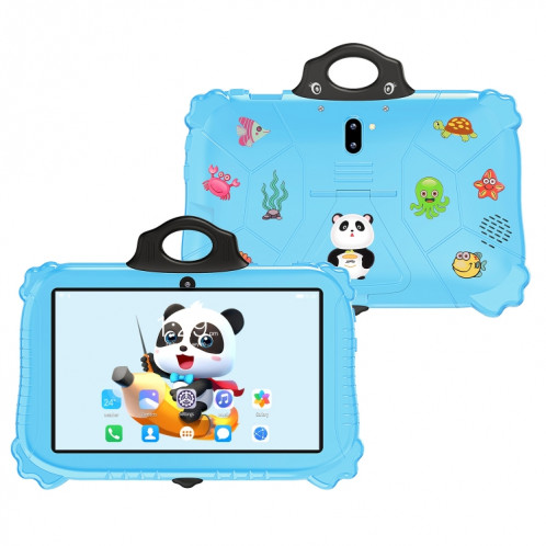 Tablette PC pour enfants WiFi C79 Panda 7 pouces, 2 Go + 16 Go, processeur Android 7.1 MT6735 Octa Core (bleu) SH601B782-017