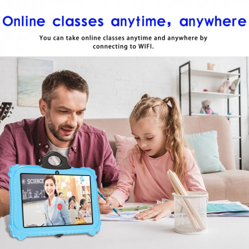 Tablette PC pour enfants WiFi C79 Panda 7 pouces, 2 Go + 16 Go, processeur Android 7.1 MT6735 Octa Core (violet) SH601A1090-017