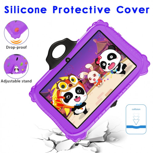 Tablette PC pour enfants WiFi C79 Panda 7 pouces, 2 Go + 16 Go, processeur Android 7.1 MT6735 Octa Core (rose) SH601C53-017