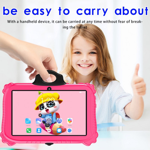 Tablette PC pour enfants WiFi C79 Panda 7 pouces, 2 Go + 16 Go, processeur Android 7.1 MT6735 Octa Core (rose) SH601C53-017