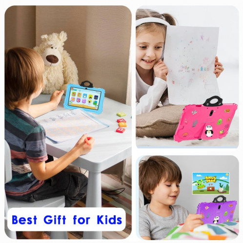 Tablette PC pour enfants WiFi C79 Panda 7 pouces, 2 Go + 16 Go, processeur Android 7.1 MT6735 Octa Core (violet) SH601A1090-017