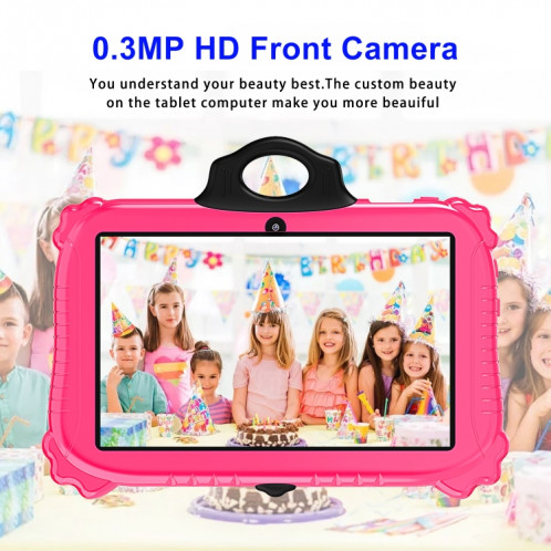 Tablette PC pour enfants WiFi C79 Panda 7 pouces, 2 Go + 16 Go, processeur Android 7.1 MT6735 Octa Core (violet) SH601A1090-017