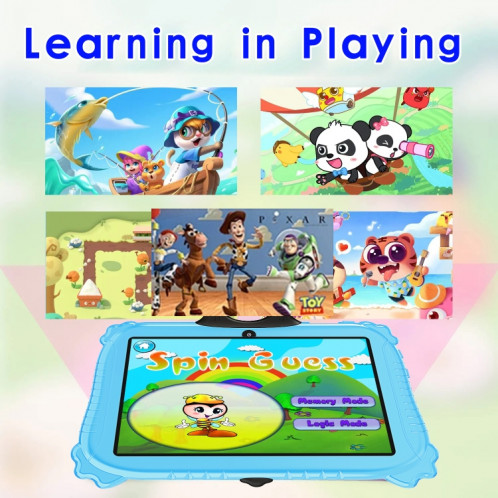 Tablette PC pour enfants WiFi C79 Panda 7 pouces, 2 Go + 16 Go, processeur Android 7.1 MT6735 Octa Core (violet) SH601A1090-017