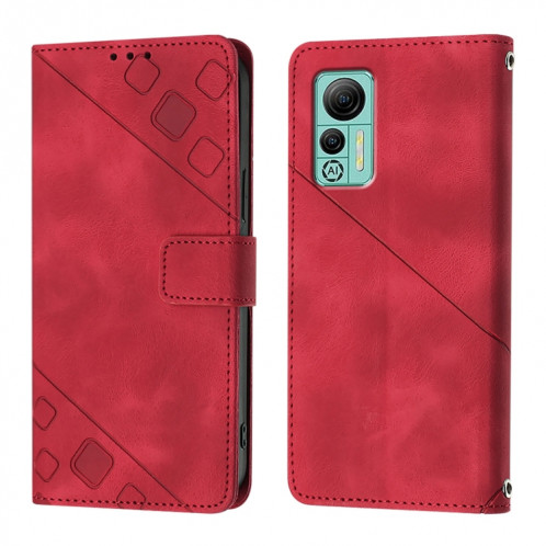 Pour Ulefone Note 14 Étui de téléphone en cuir gaufré au toucher (rouge) SH401B1686-07
