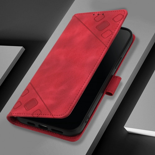Pour Ulefone Note 14 Étui de téléphone en cuir gaufré au toucher (rouge) SH401B1686-07
