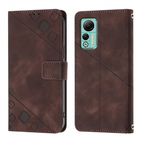Pour Ulefone Note 14 Étui de téléphone en cuir gaufré au toucher (marron) SH401F1646-07