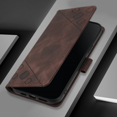 Pour Ulefone Note 14 Étui de téléphone en cuir gaufré au toucher (marron) SH401F1646-07