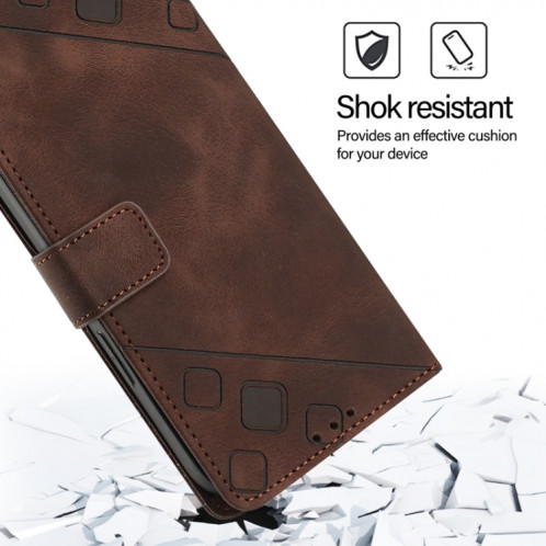 Pour Ulefone Note 14 Étui de téléphone en cuir gaufré au toucher (marron) SH401F1646-07