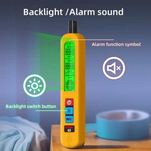 BSIDE G2 – détecteur de qualité de l'air Portable, testeur de formaldéhyde d'intérieur SB6081185-07