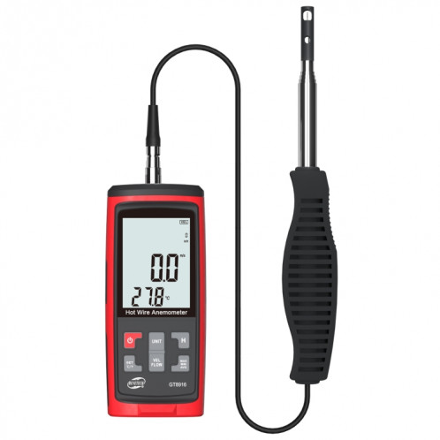 BENETECH GT8616 Anémomètre numérique à fil chaud LCD portable SB61121317-06