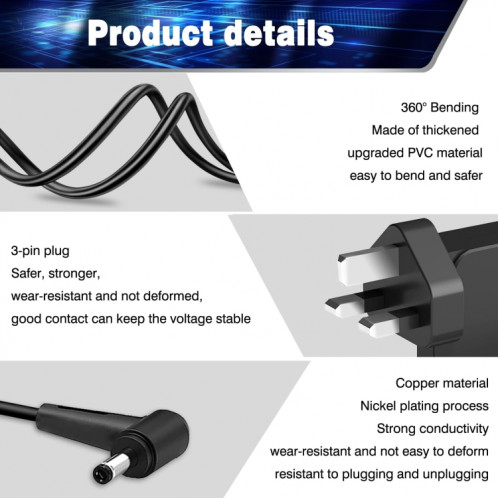 Adaptateur secteur pour ordinateur portable 45 W 19 V 2,37 A pour Asus 4,0 x 1,35 mm, prise : . SH8601853-06
