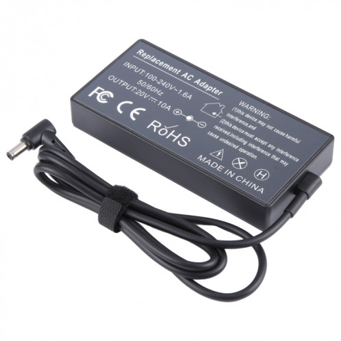 Adaptateur d'alimentation pour ordinateur portable 200 W 20 V 10 A pour Asus 6,0 x 3,7 mm, prise : prise AU. SH95041665-08
