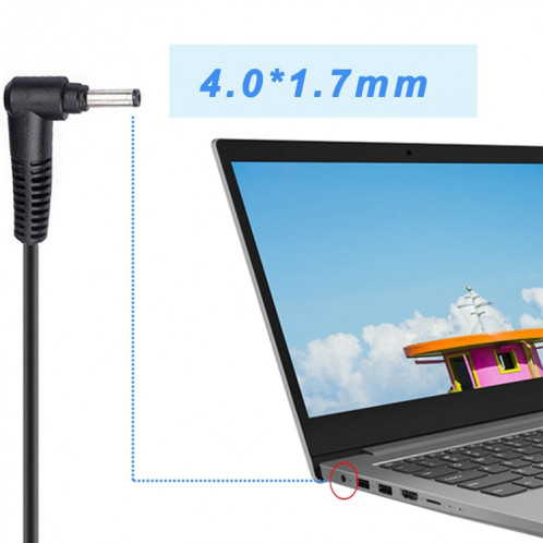 Adaptateur d'alimentation pour ordinateur portable 65W 20V 3,25 a pour Lenovo 4,0x1,7mm, prise: prise américaine SH2202430-07