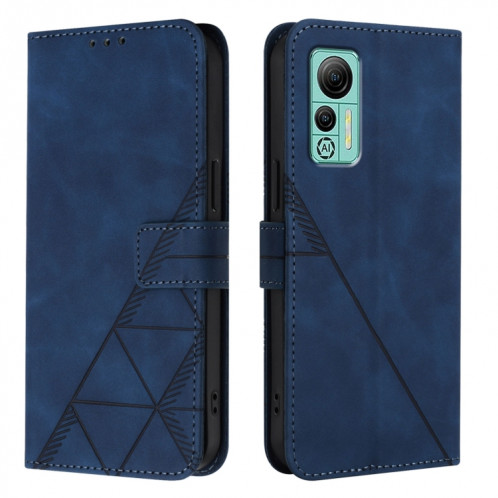 Pour Ulefone Note 14 Étui de téléphone en cuir à rabat en relief 3D à bandoulière (bleu) SH001C426-07