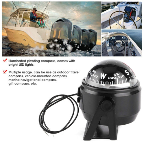 Boussole de bateau de voiture Nisa LC550 avec lumière SH6744795-03