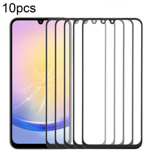 Lentille extérieure en verre pour écran avant, pour Samsung Galaxy A25 5G SM-A256B, 10 pièces, avec adhésif OCA optiquement transparent SH4902490-07