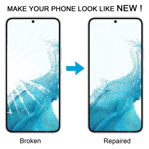 Lentille extérieure en verre pour écran avant, 10 pièces, pour Samsung Galaxy S22 SM-S901B, avec adhésif OCA optiquement transparent SH49041655-07