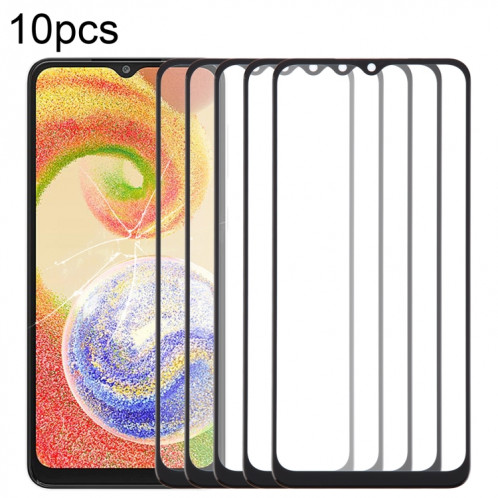 Lentille extérieure en verre pour écran avant, 10 pièces, pour Samsung Galaxy A04 SM-A045F, avec adhésif OCA optiquement transparent SH4905125-07