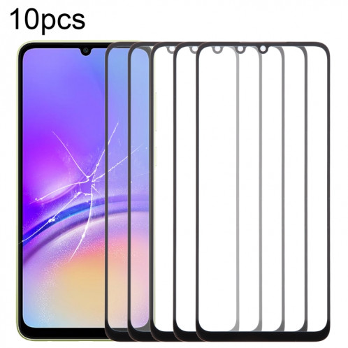 Lentille extérieure en verre pour écran avant, 10 pièces, pour Samsung Galaxy A05 SM-A055F, avec adhésif OCA optiquement transparent SH49071030-07
