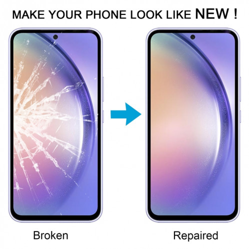 Lentille extérieure en verre pour écran avant, pour Samsung Galaxy A54 SM-A546B, 10 pièces, avec adhésif OCA optiquement transparent SH4914626-07