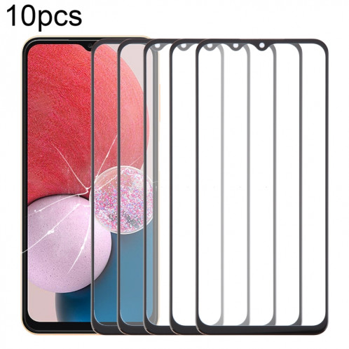Lentille extérieure en verre pour écran avant, pour Samsung Galaxy A13 4G SM-A135F, 10 pièces, avec adhésif OCA optiquement transparent SH49161420-07