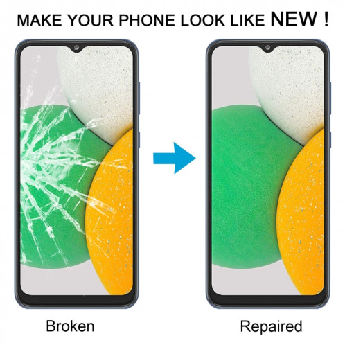 Pour Samsung Galaxy A03 Core SM-A032F 10 pièces lentille extérieure en verre d'écran avant avec adhésif optiquement transparent OCA SH49201362-07